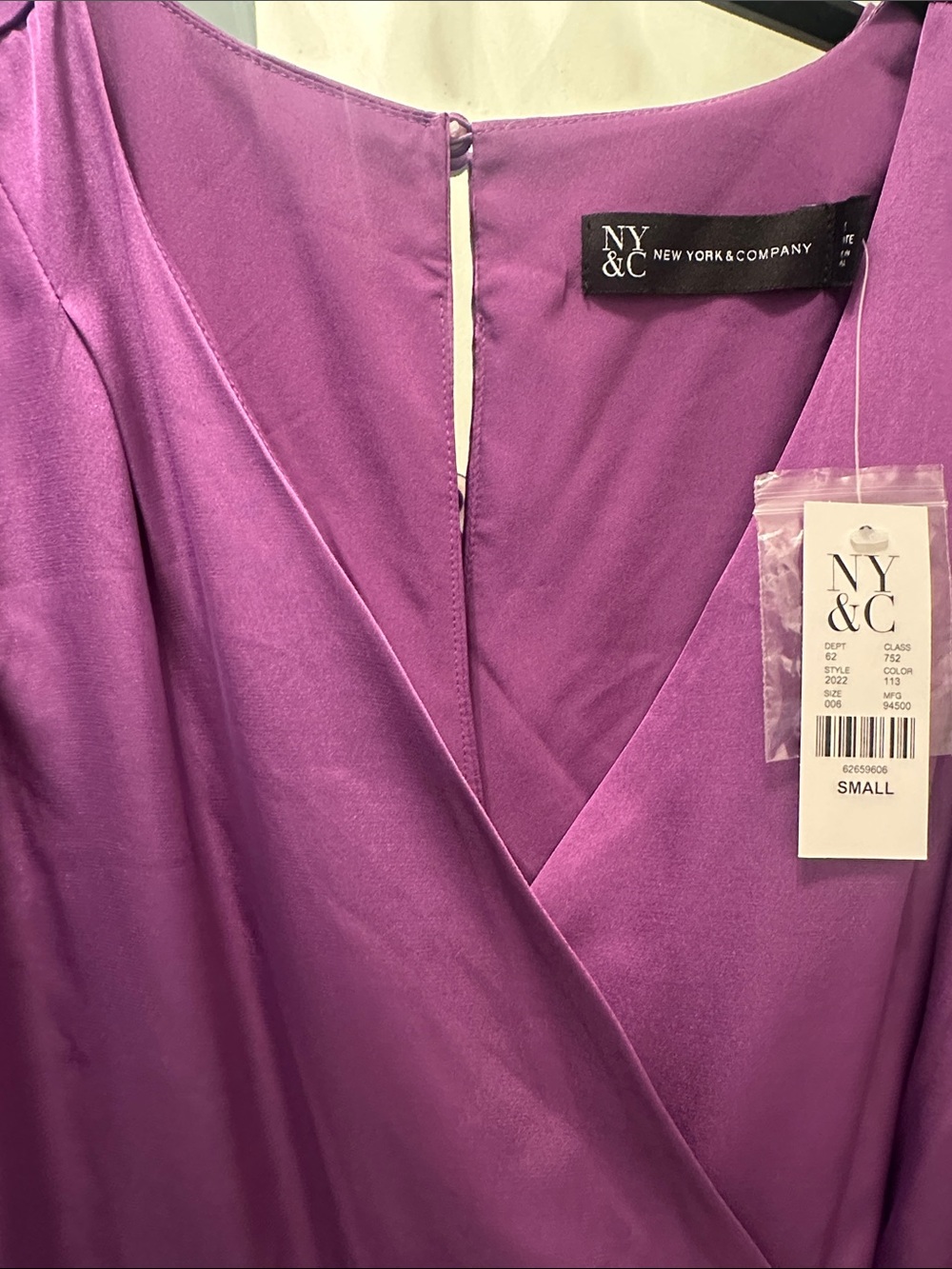 New York & Co Purple Pleated Midi Dress -NWT - Picture 2 of 6